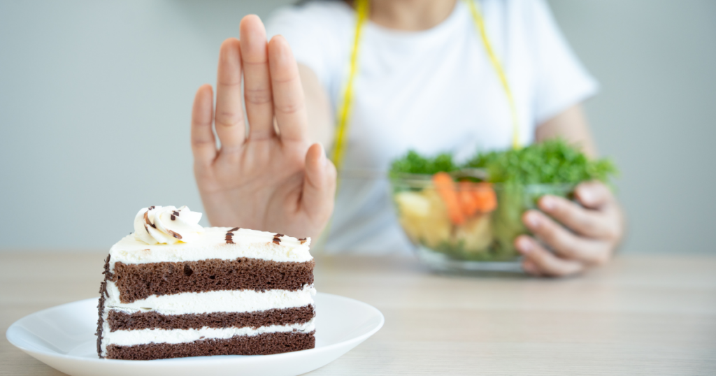 food moralization, no to cake
